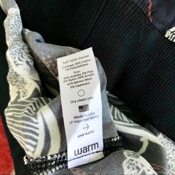 WARM NYC bell sleeve poppy print top - Picture 9 of 10